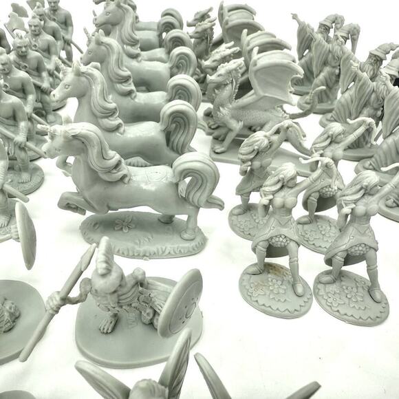 Lot Of 80 Wicked Duels Fantasy Creatures Wizards Ogres Fairies Plastic Figures - Picture 6 of 16